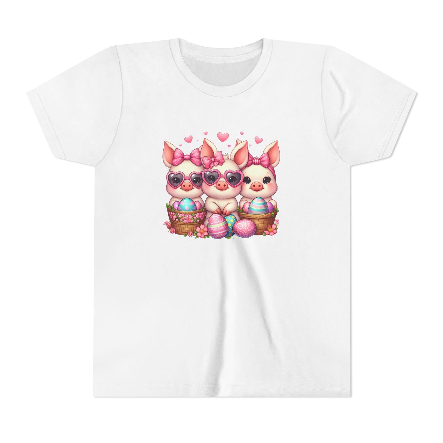 Easter Youth Tee with 3 Baby Pigs