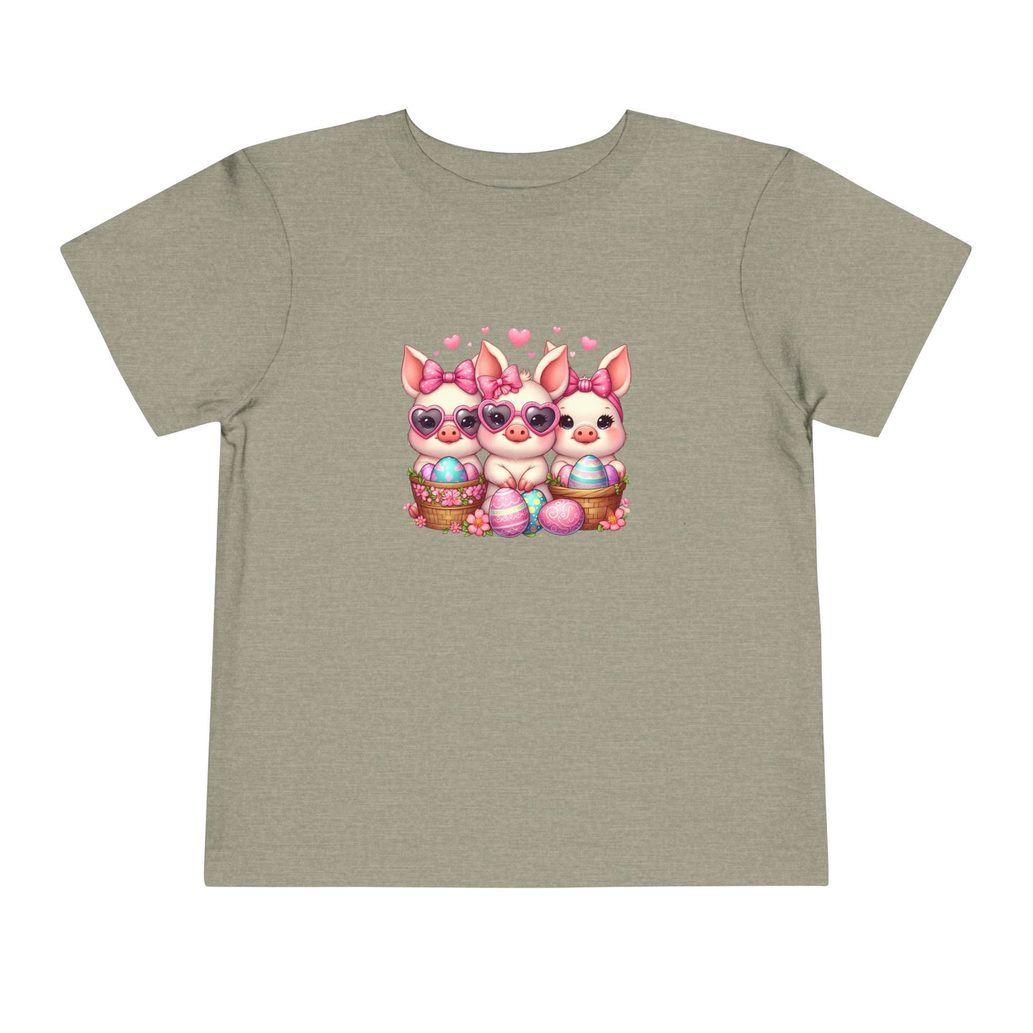 Toddler 3 Baby Pigs Easter Short Sleeve Tee