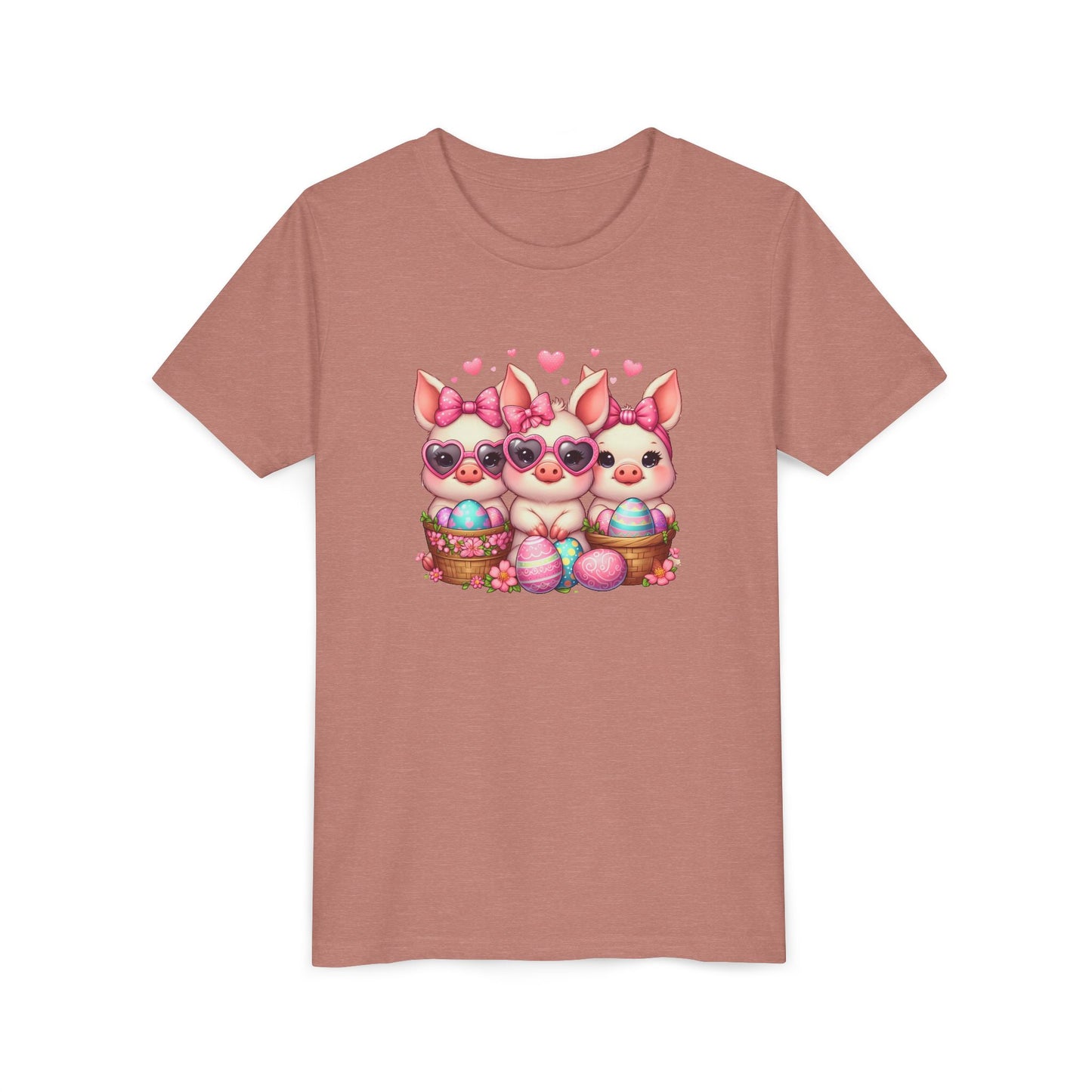 Easter Youth Tee with 3 Baby Pigs