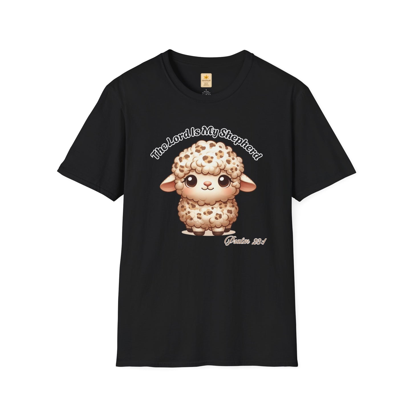 The Lord Is My Shepherd" Christian T-Shirt – Unisex Faith Tee with Cute Sheep | Psalms 23 Shirt