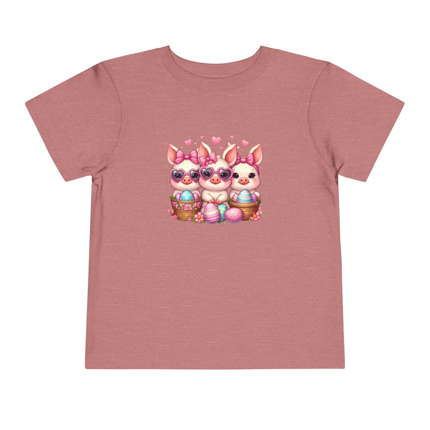 Toddler 3 Baby Pigs Easter Short Sleeve Tee