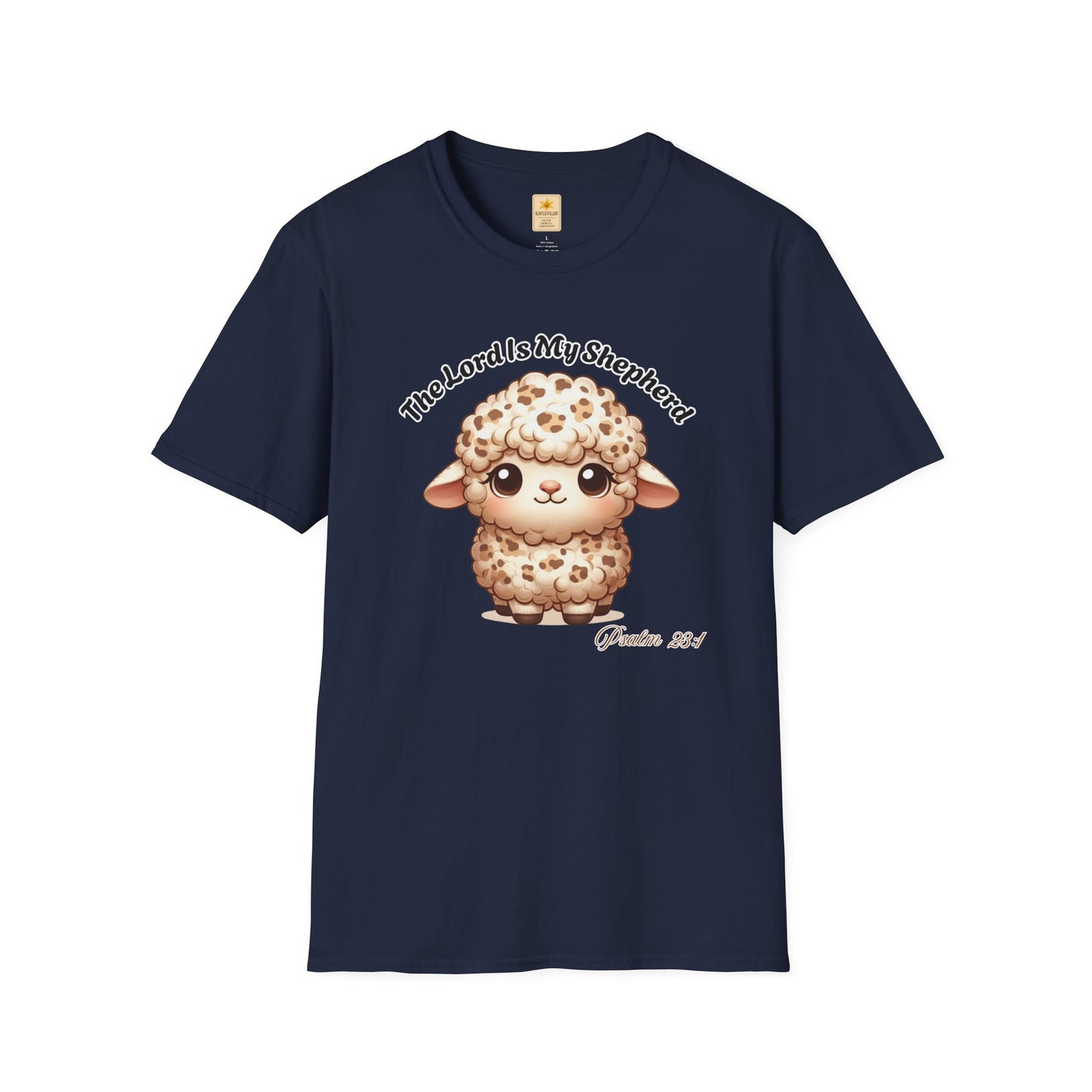 The Lord Is My Shepherd" Christian T-Shirt – Unisex Faith Tee with Cute Sheep | Psalms 23 Shirt