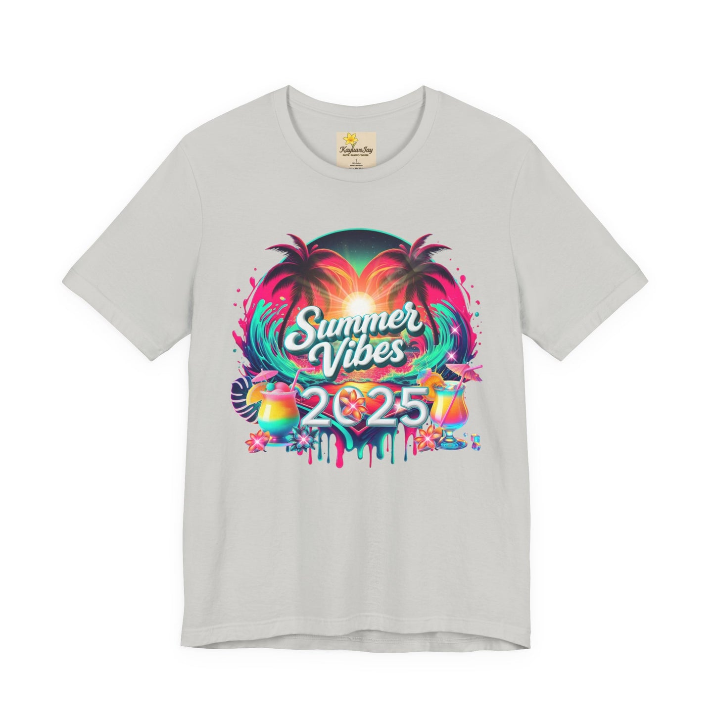 Summer Vibes 2025 Tee - Vibrant Tropical 2025 Design