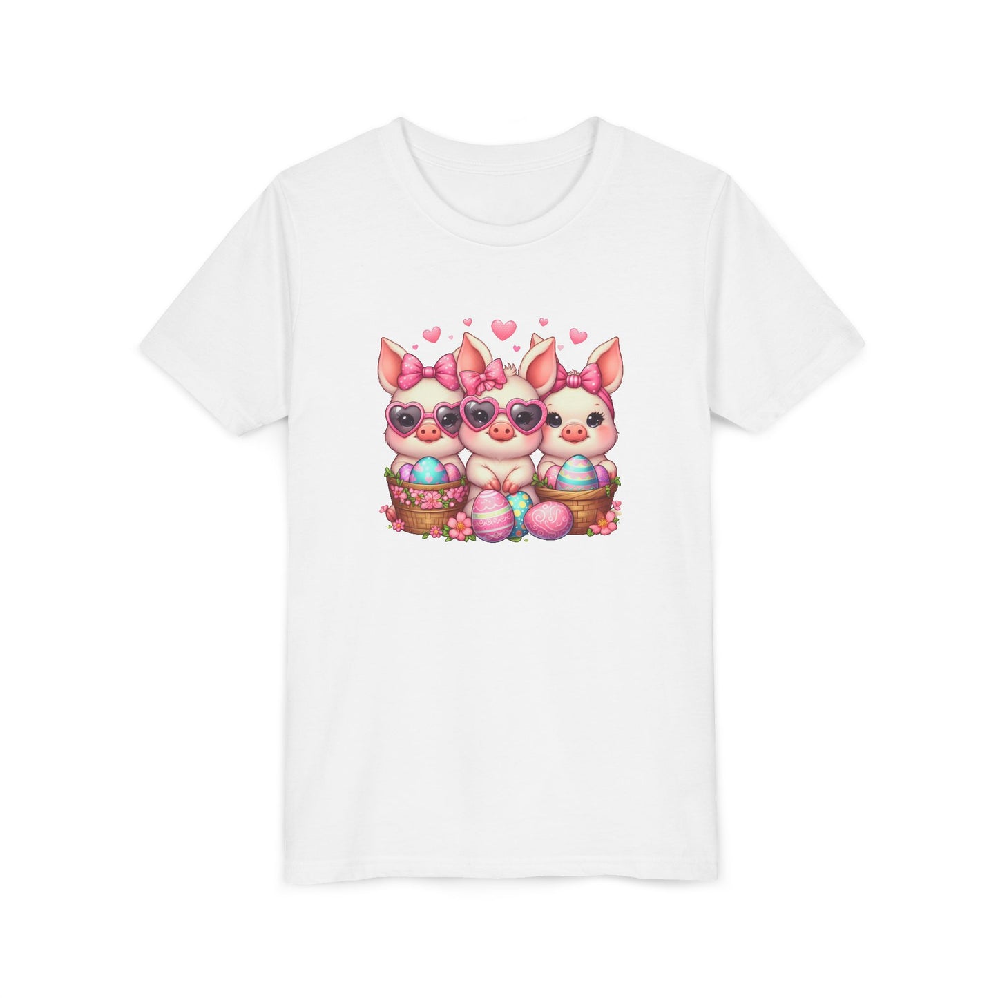 Easter Youth Tee with 3 Baby Pigs