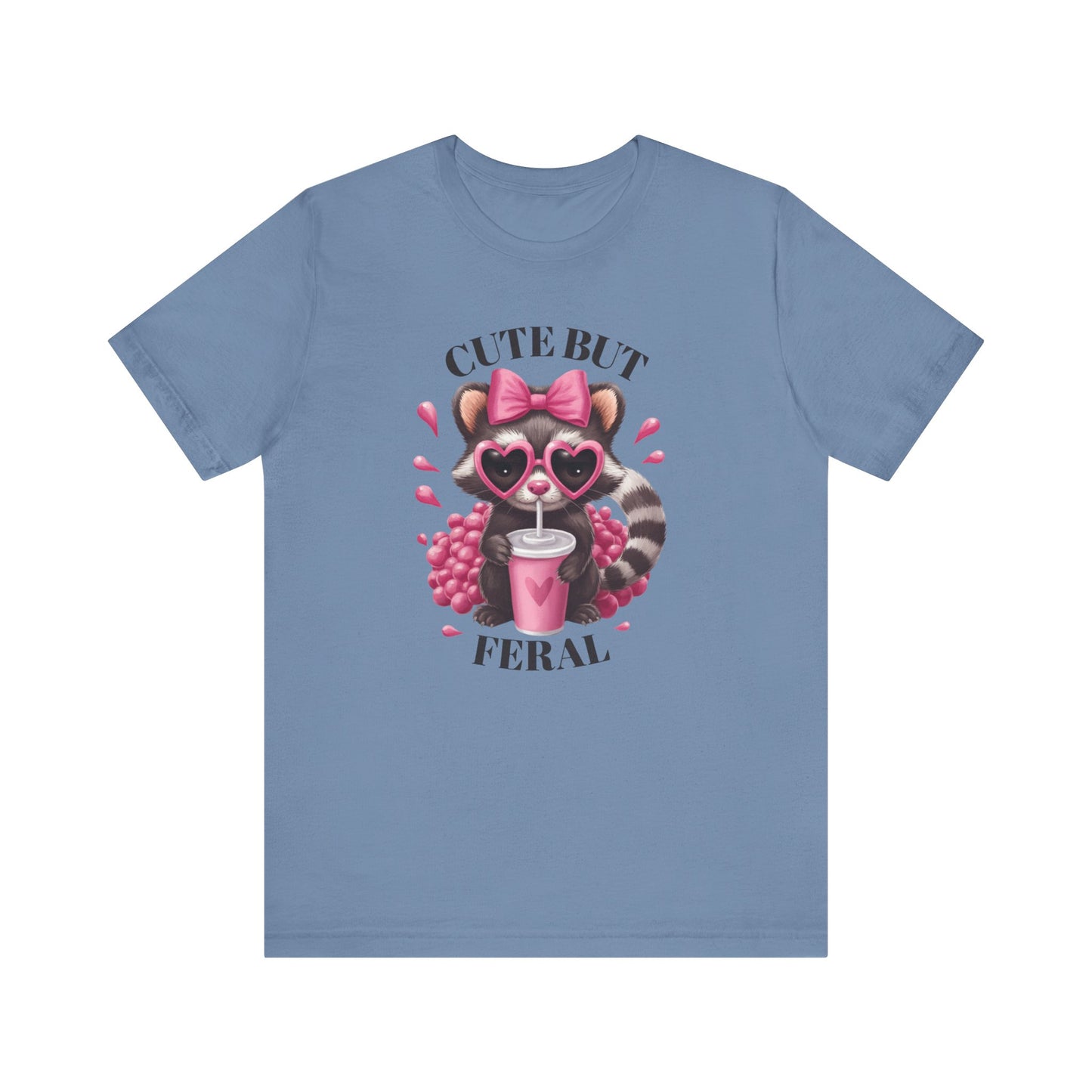 Cute but Feral Graphic Tee for Animal Lovers