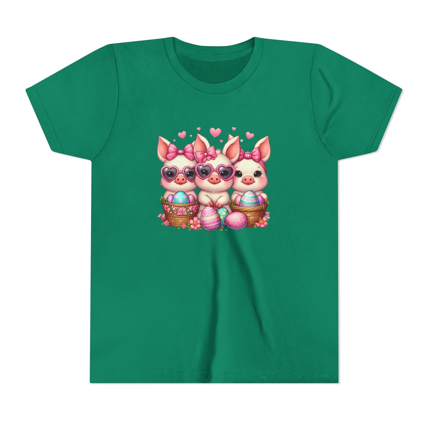 Easter Youth Tee with 3 Baby Pigs