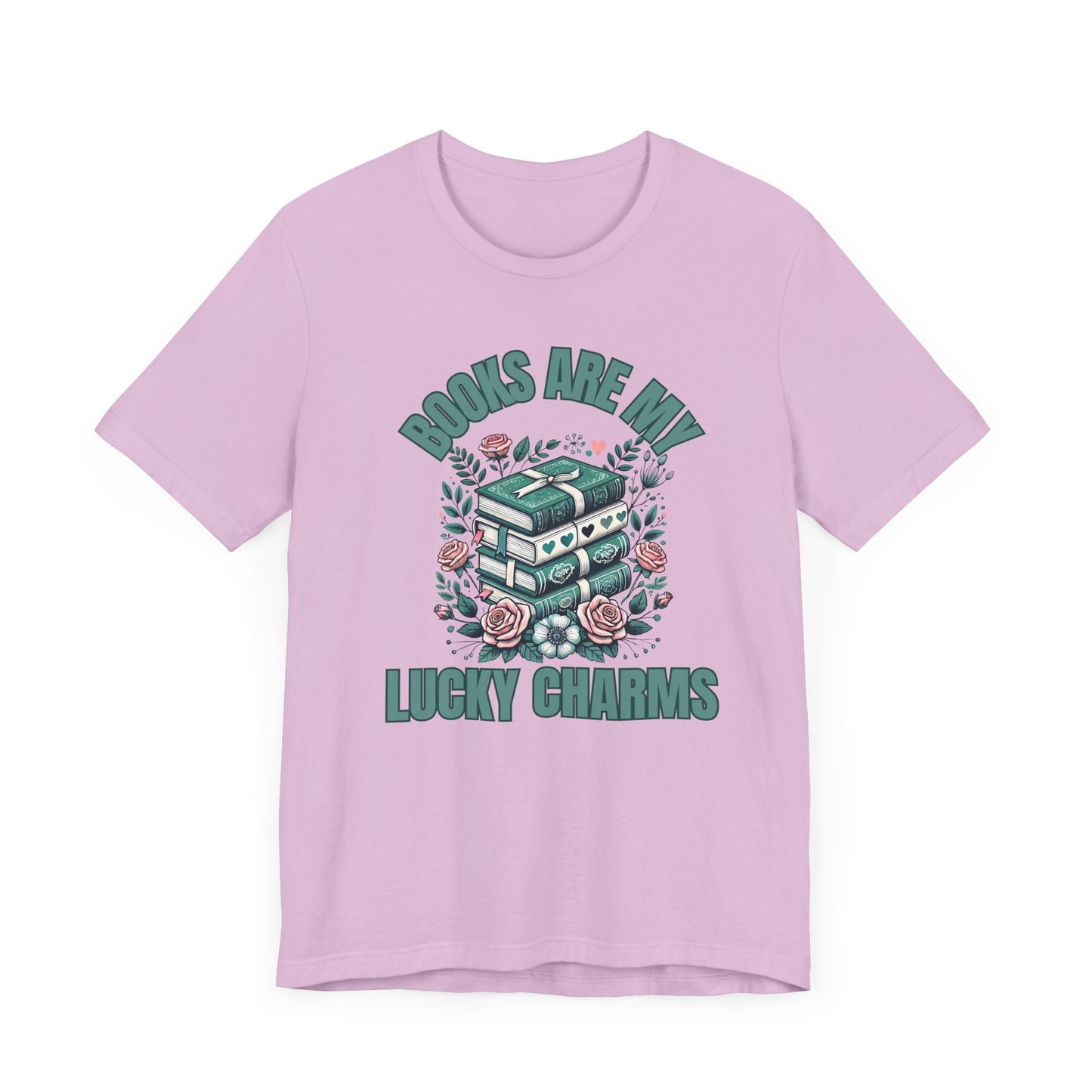 St. Patrick's Day Books are My Lucky Charms T-Shirt, Reading Bookworm Tee, Lucky Shamrock Book Lover Gift, Unisex Jersey Short Sleeve Tee