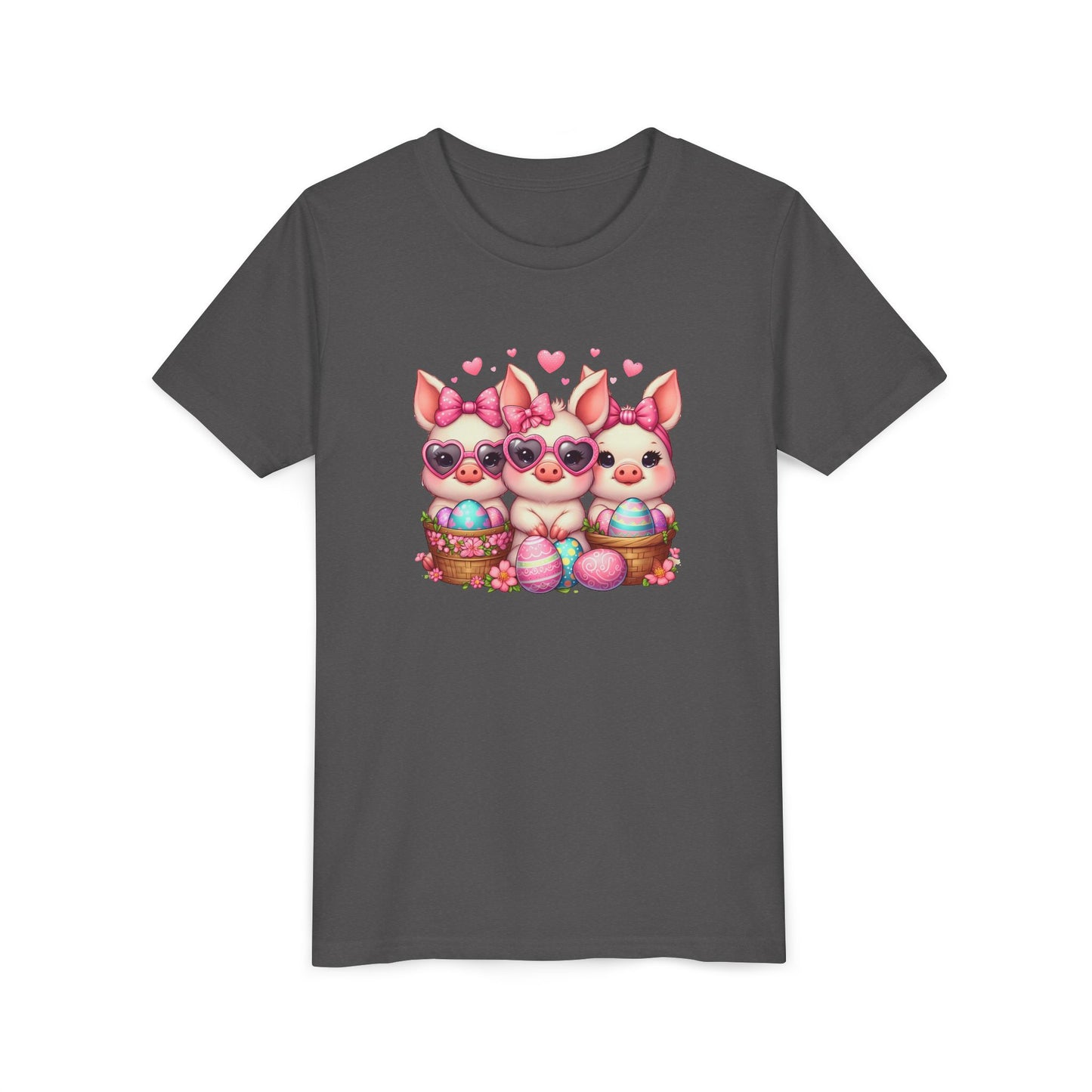 Easter Youth Tee with 3 Baby Pigs