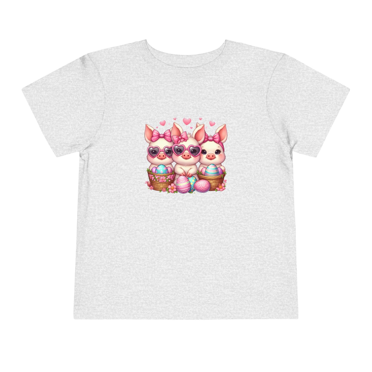 Toddler 3 Baby Pigs Easter Short Sleeve Tee