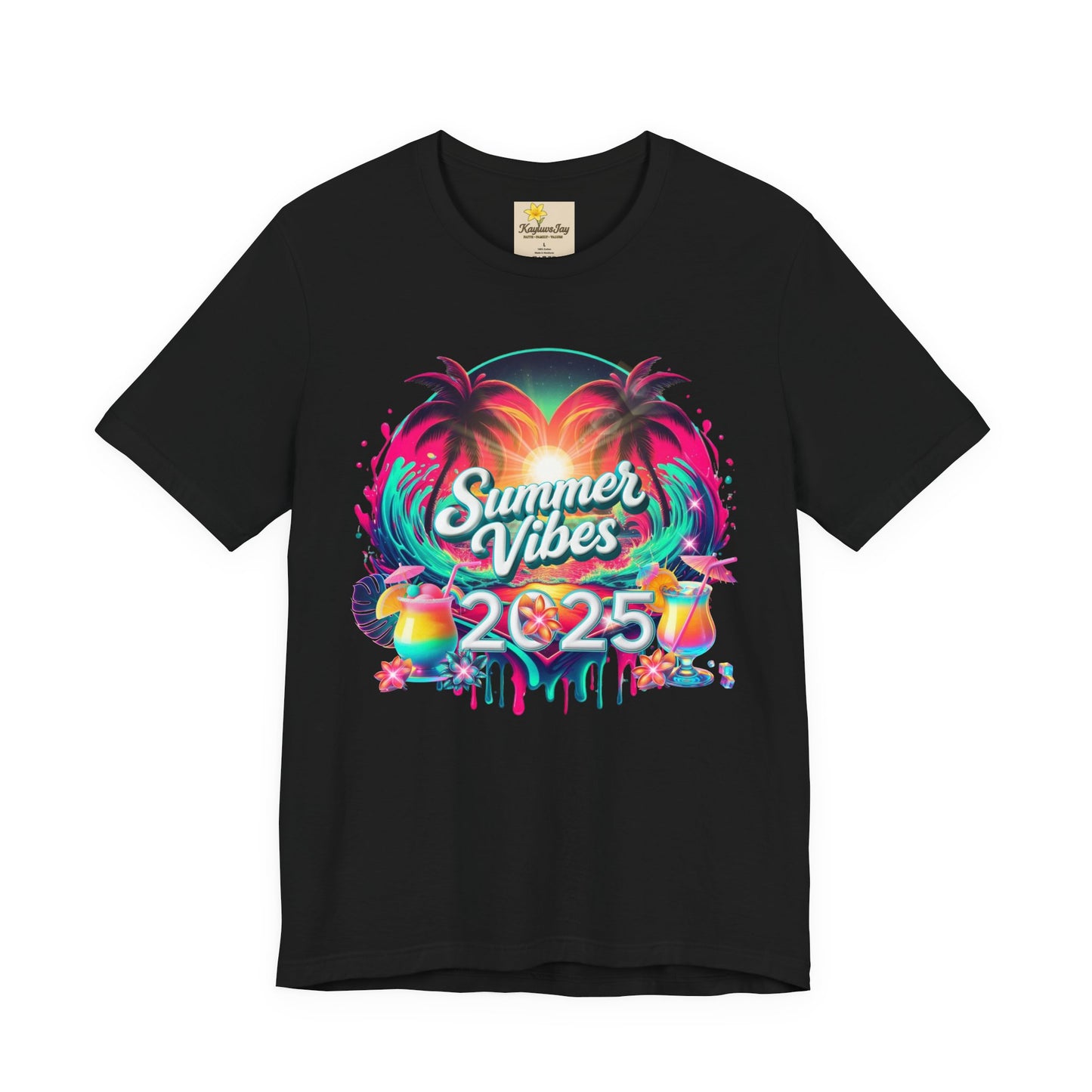Summer Vibes 2025 Tee - Vibrant Tropical 2025 Design
