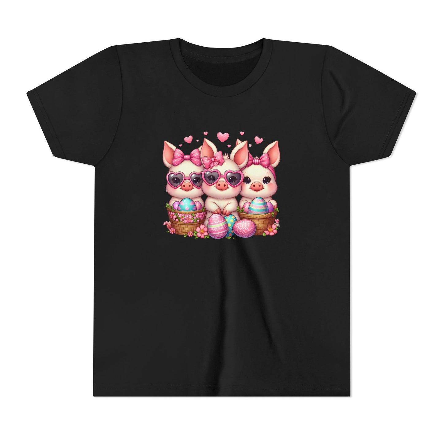 Easter Youth Tee with 3 Baby Pigs