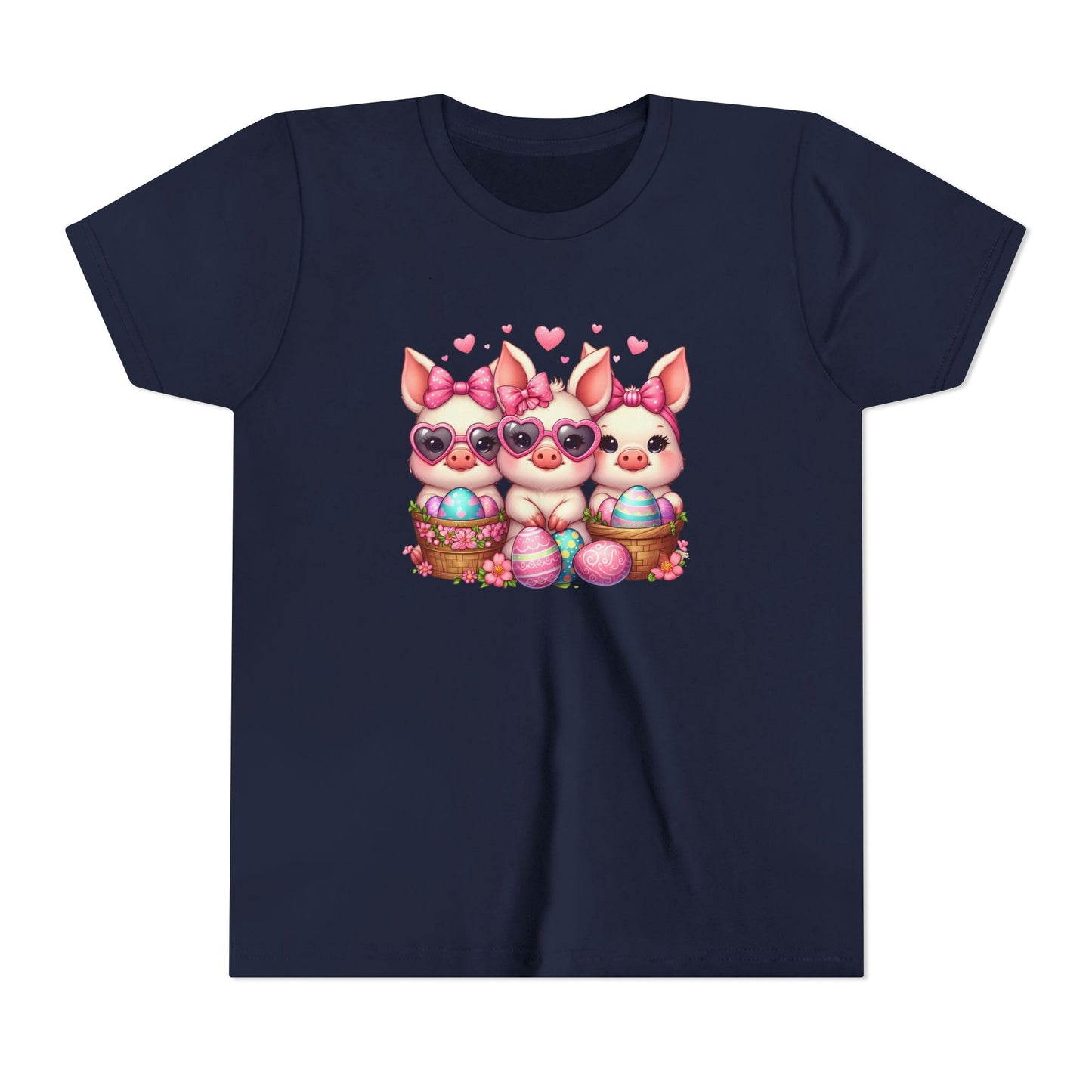 Easter Youth Tee with 3 Baby Pigs