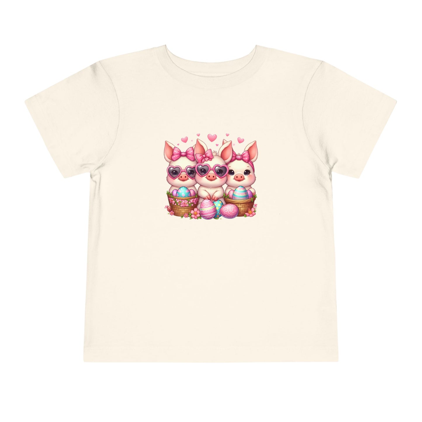 Toddler 3 Baby Pigs Easter Short Sleeve Tee
