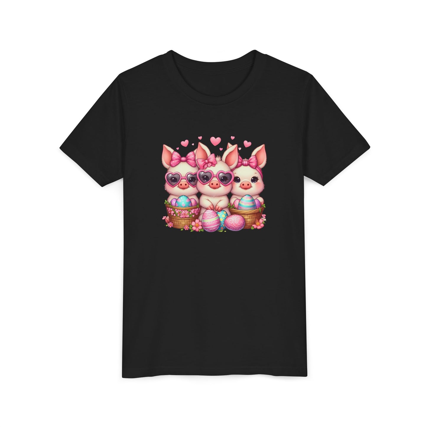 Easter Youth Tee with 3 Baby Pigs