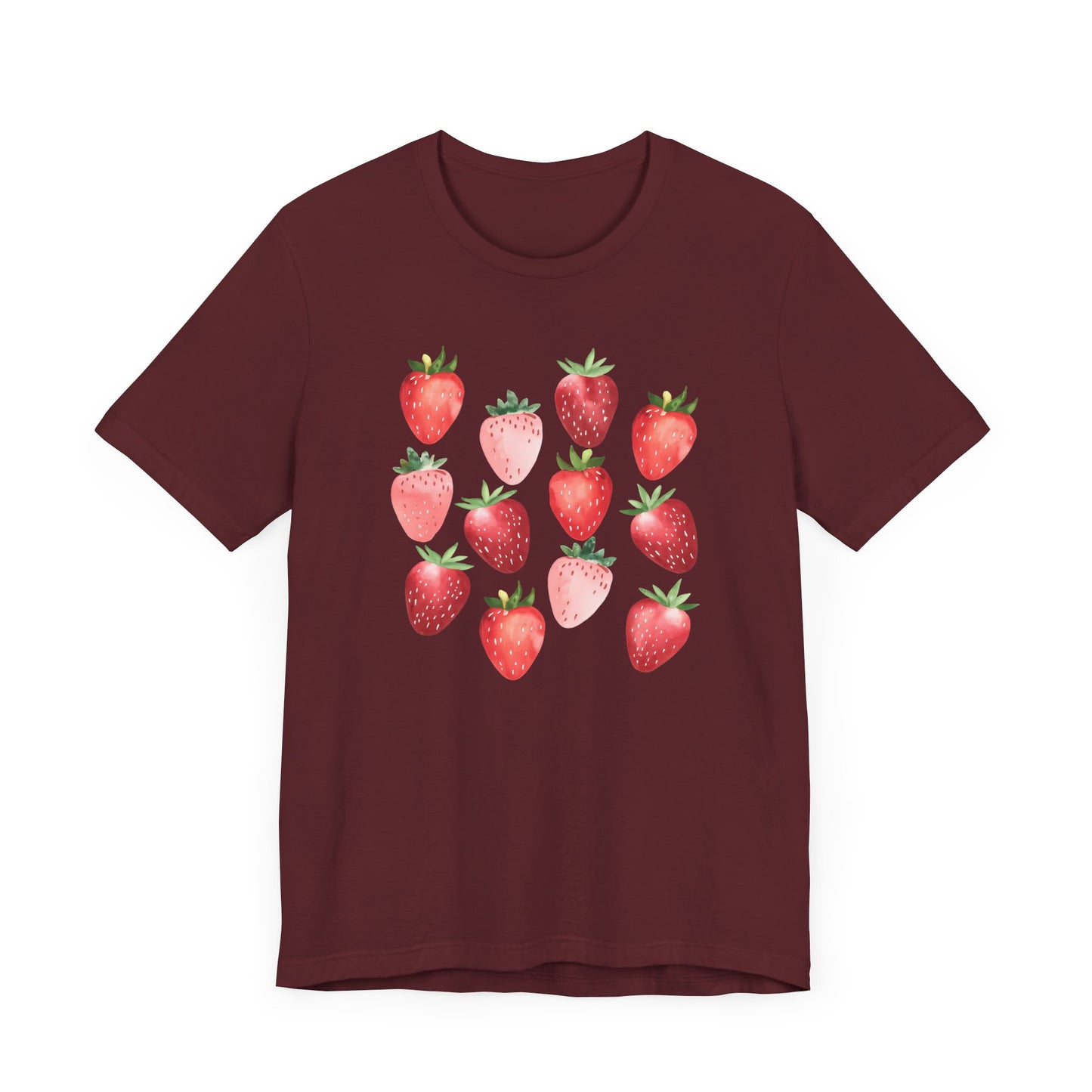 Strawberry Lovers Short Sleeve Tee - Cute Fruit Graphic Tee