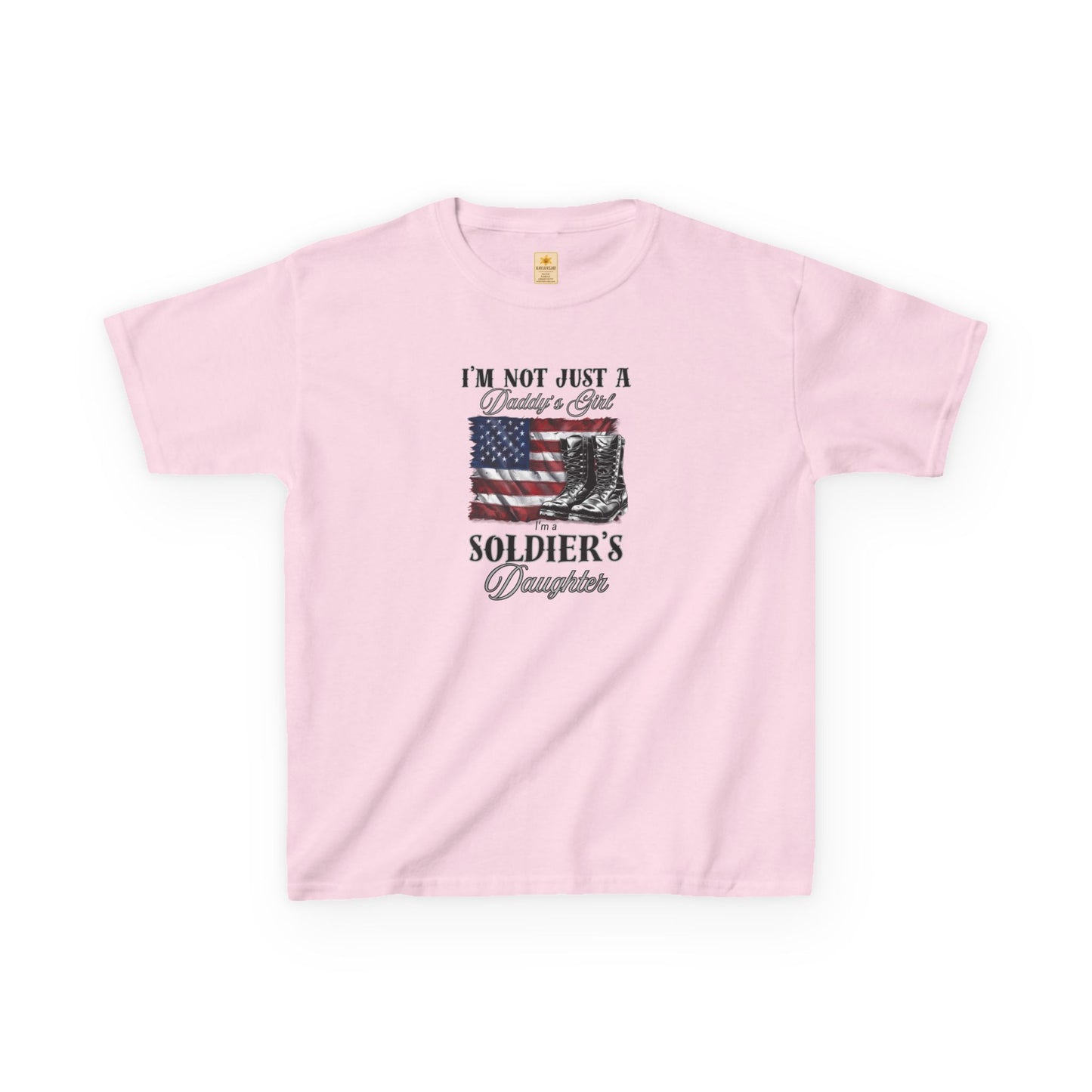 Soldier's Daughter Kids Tee – Patriotic Heavy Cotton T-Shirt