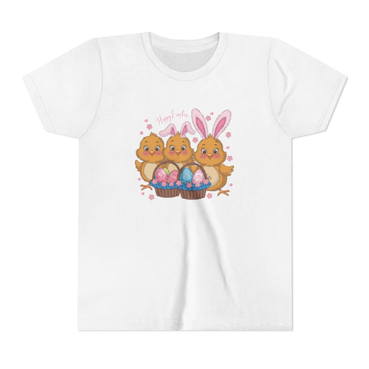 Easter Youth Tee with Baby Chicks and Bunny Ears
