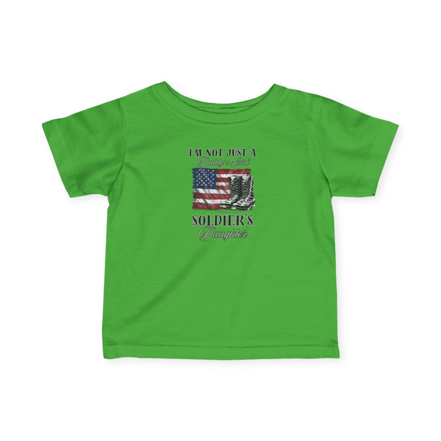 Soldier's Daughter Infant Tee - Patriotic Baby T-Shirt for Proud Families