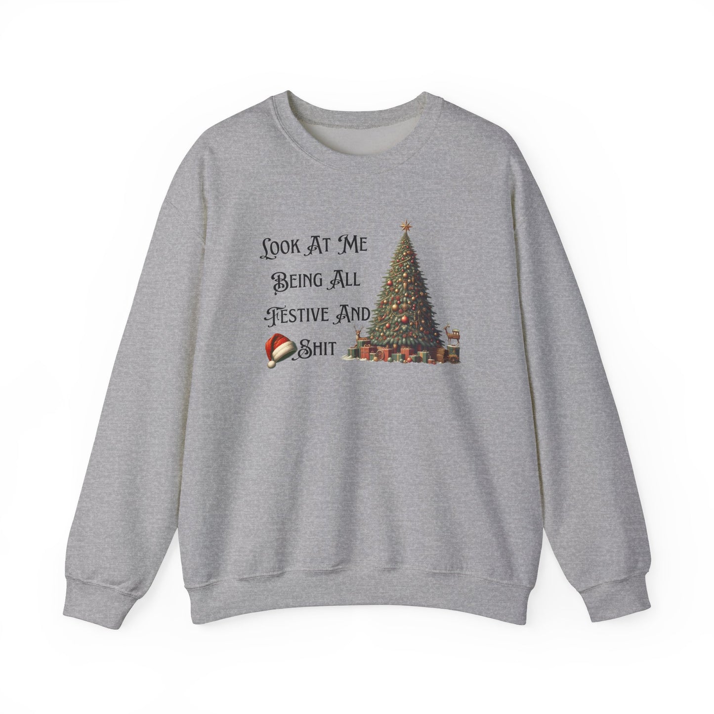 Funny Christmas Unisex Sweatshirt, Vintage Tree Design, Black Sheep Family Gift, Festive Holiday Shirt, Xmas Jumper