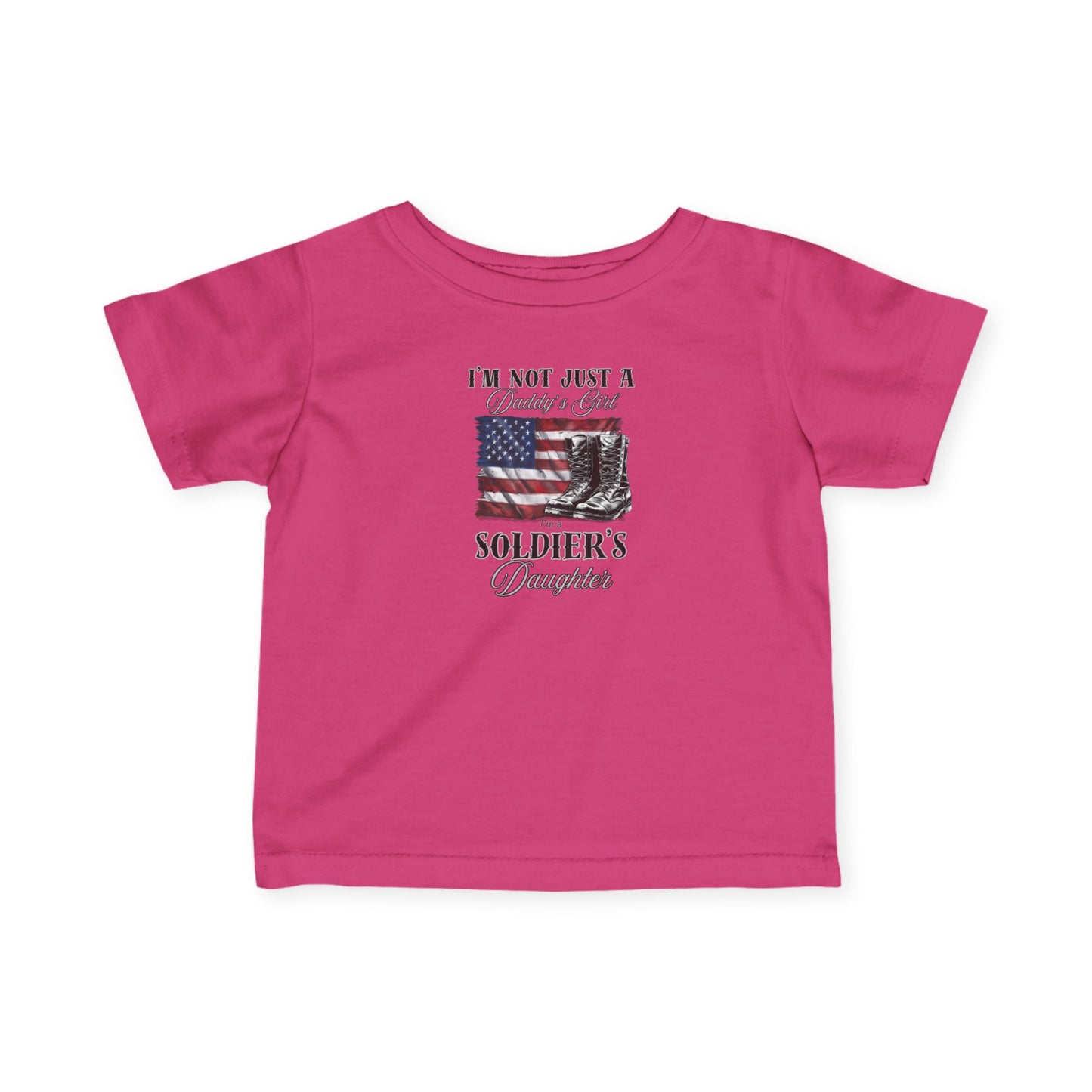 Soldier's Daughter Infant Tee - Patriotic Baby T-Shirt for Proud Families