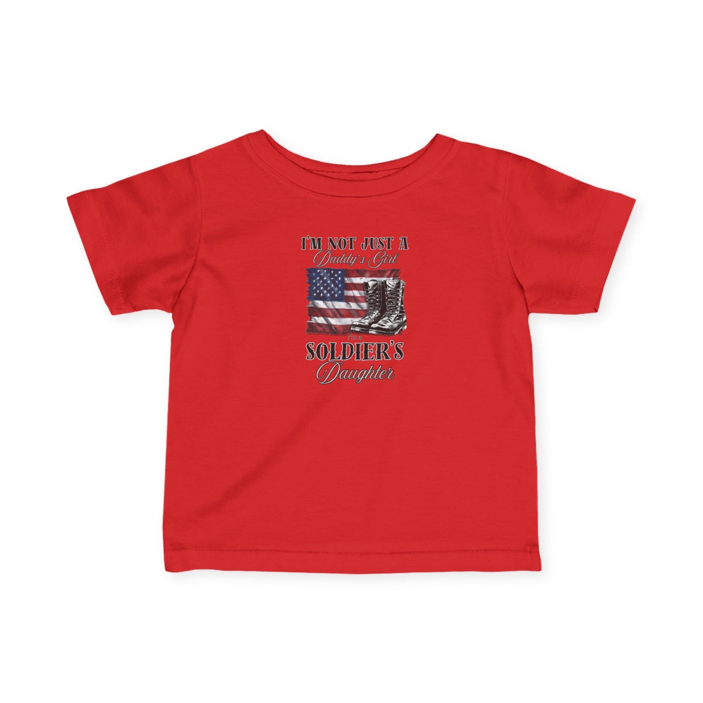 Soldier's Daughter Infant Tee - Patriotic Baby T-Shirt for Proud Families