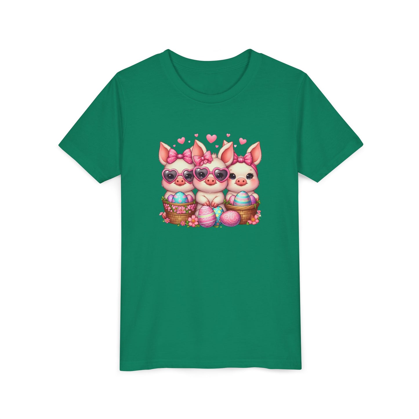Easter Youth Tee with 3 Baby Pigs