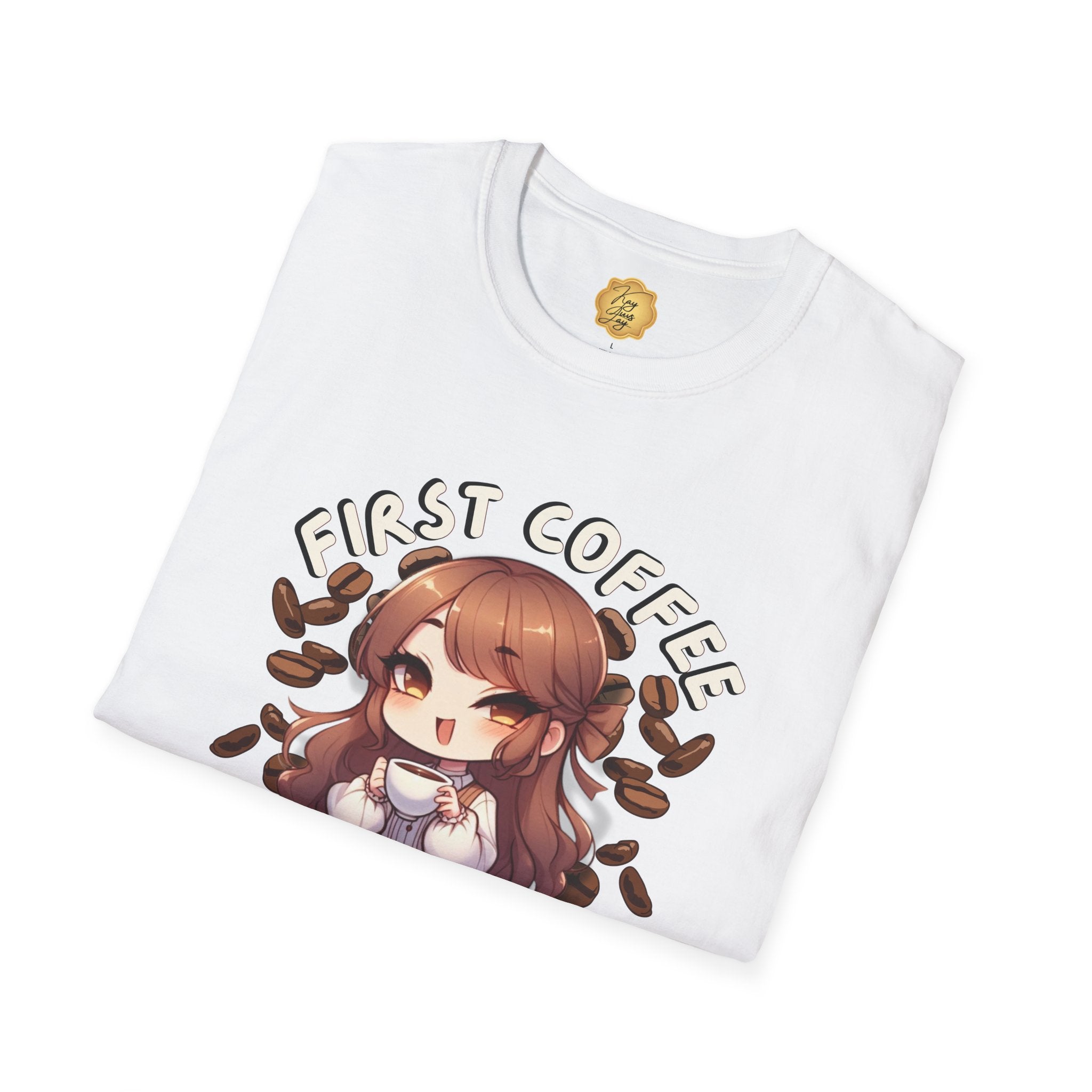 "First Coffee Then Talkie" Cute Chibi Design