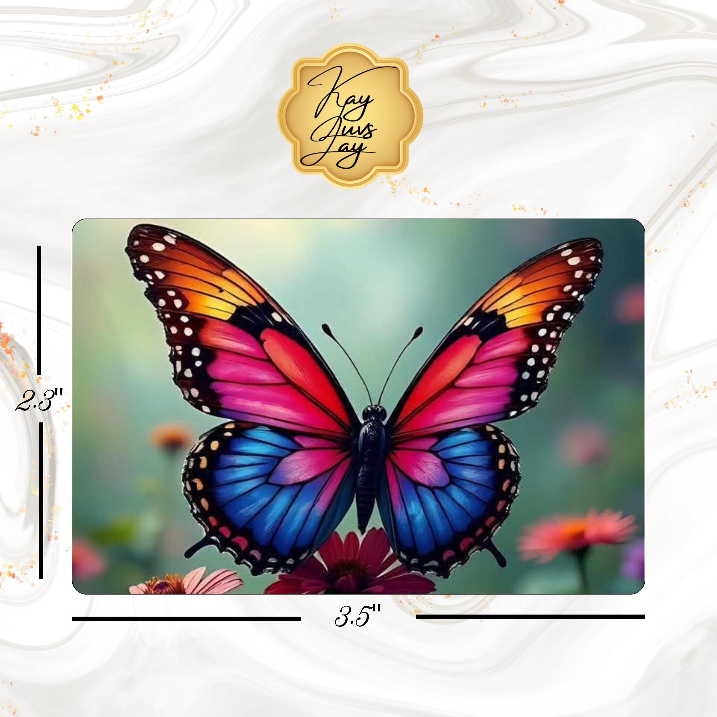 Butterfly Sublimated Fridge Magnet – Decorative Kitchen Magnet