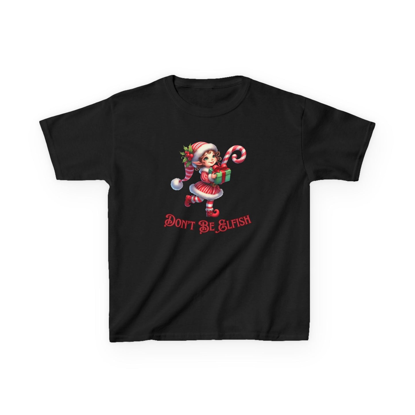Kids Christmas Elf T-Shirt, Cute Holiday Tee, Don't be Elfish, Present, Elf Costume, Children's Clothing