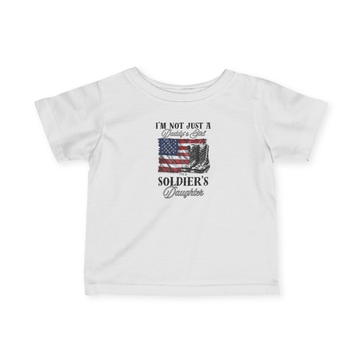 Soldier's Daughter Infant Tee - Patriotic Baby T-Shirt for Proud Families