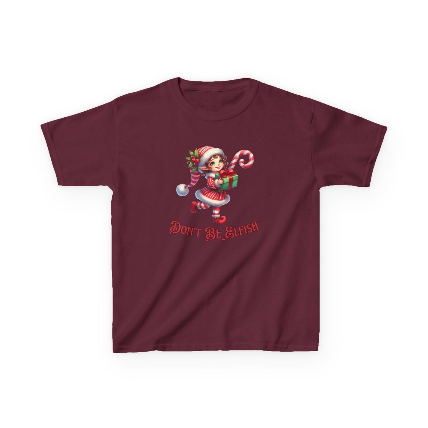 Kids Christmas Elf T-Shirt, Cute Holiday Tee, Don't be Elfish, Present, Elf Costume, Children's Clothing