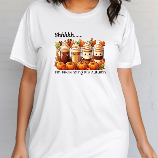 Whimsical Autumn Tee - Fall Vibes Shirt, Cozy Pumpkin Spice Graphic, Perfect for Friendsgiving, Halloween, or Autumn Outings, Unisex Jersey