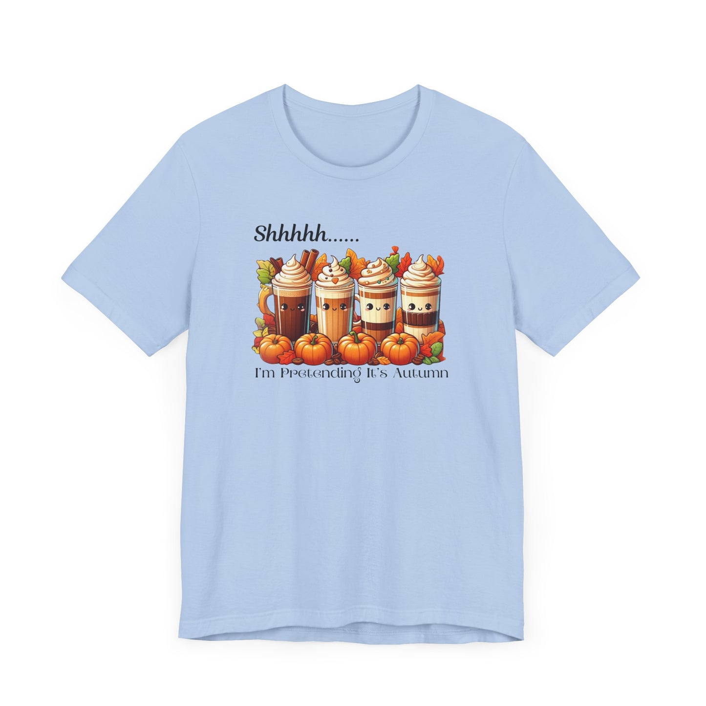 Whimsical Autumn Tee - Fall Vibes Shirt, Cozy Pumpkin Spice Graphic, Perfect for Friendsgiving, Halloween, or Autumn Outings, Unisex Jersey