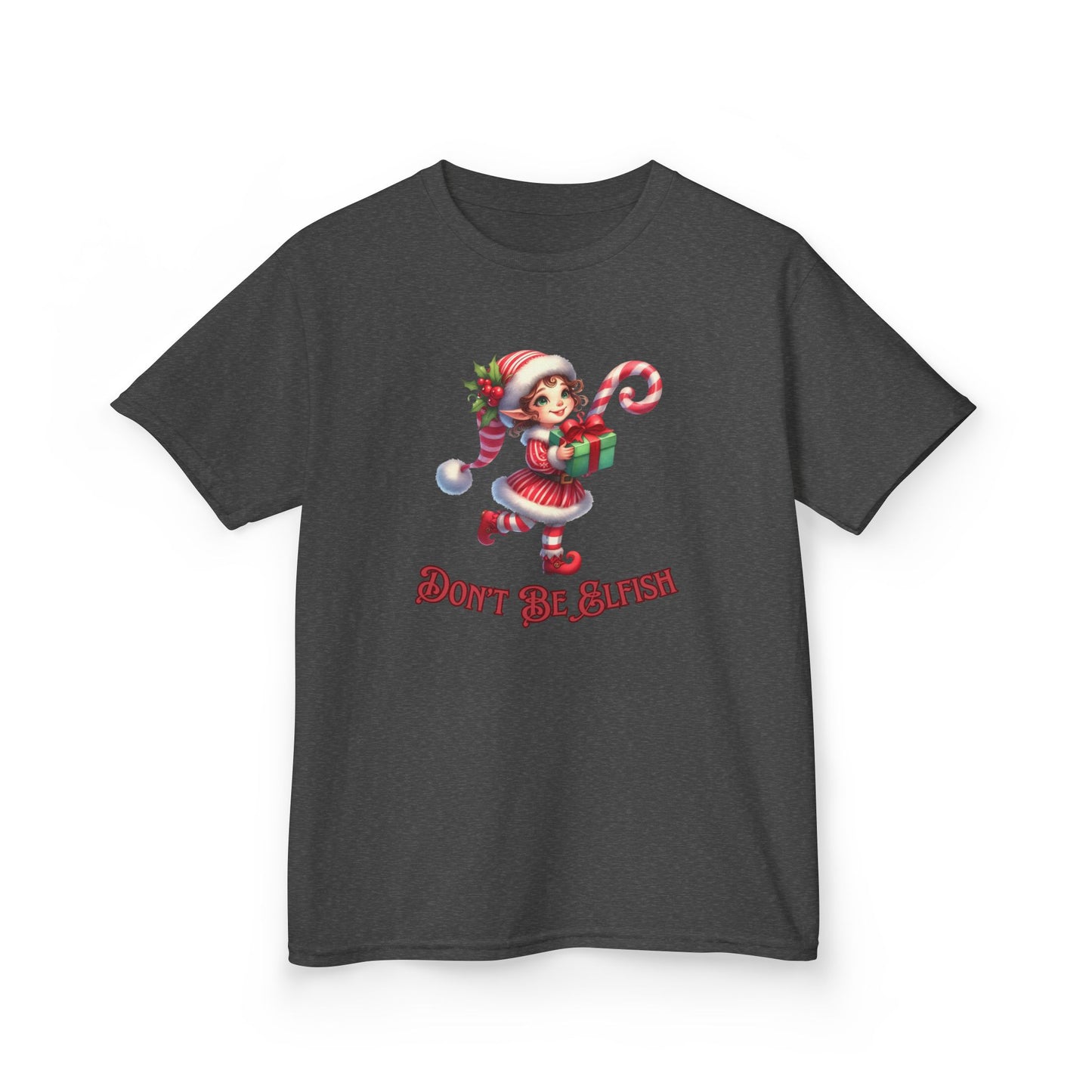 Kids Christmas Elf T-Shirt, Cute Holiday Tee, Don't be Elfish, Present, Elf Costume, Children's Clothing
