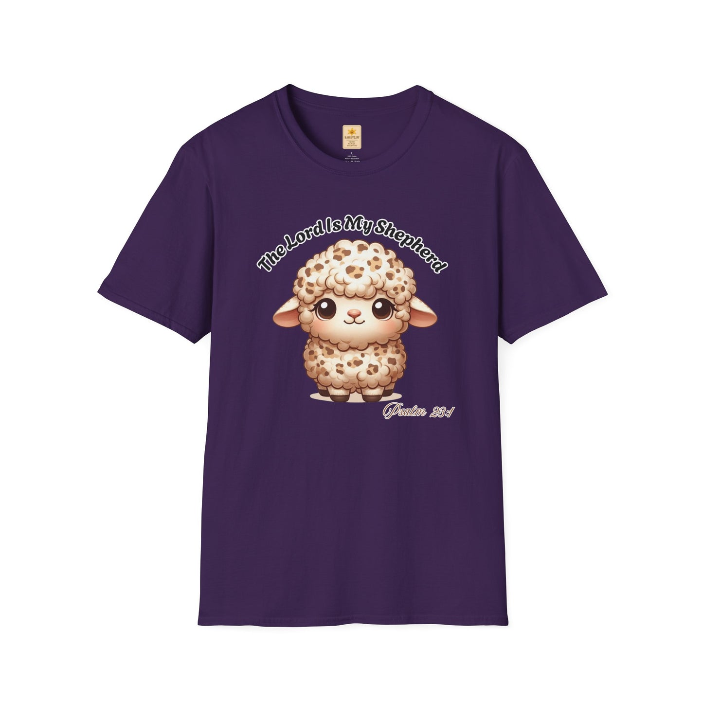 The Lord Is My Shepherd" Christian T-Shirt – Unisex Faith Tee with Cute Sheep | Psalms 23 Shirt