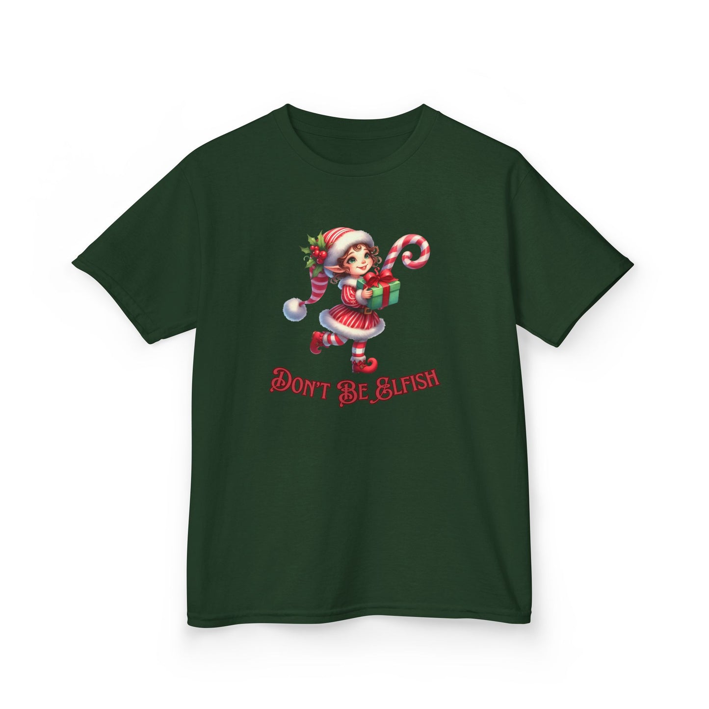 Kids Christmas Elf T-Shirt, Cute Holiday Tee, Don't be Elfish, Present, Elf Costume, Children's Clothing