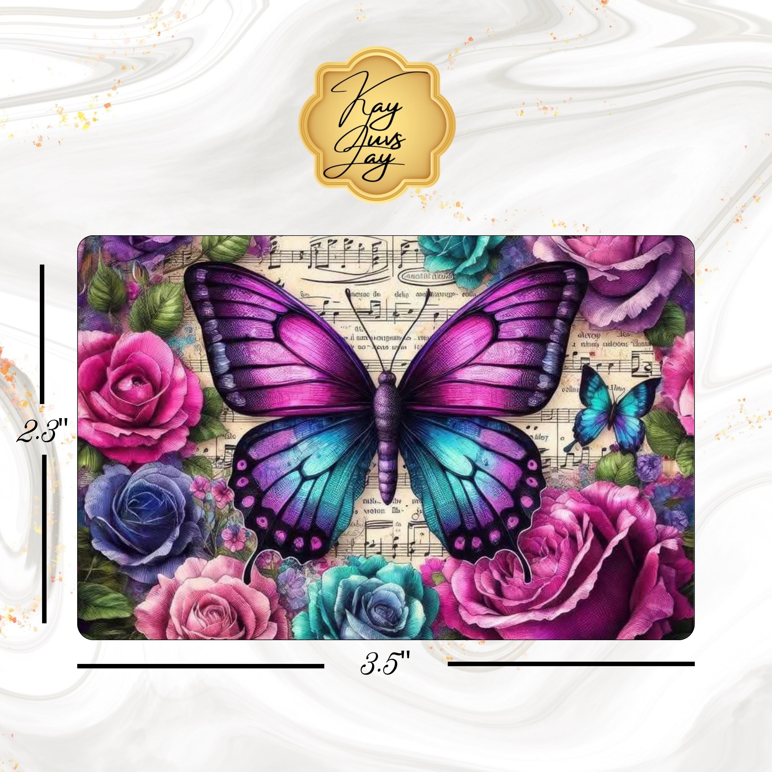 Purple Butterfly Sublimated Fridge Magnet – Decorative Kitchen Magnet