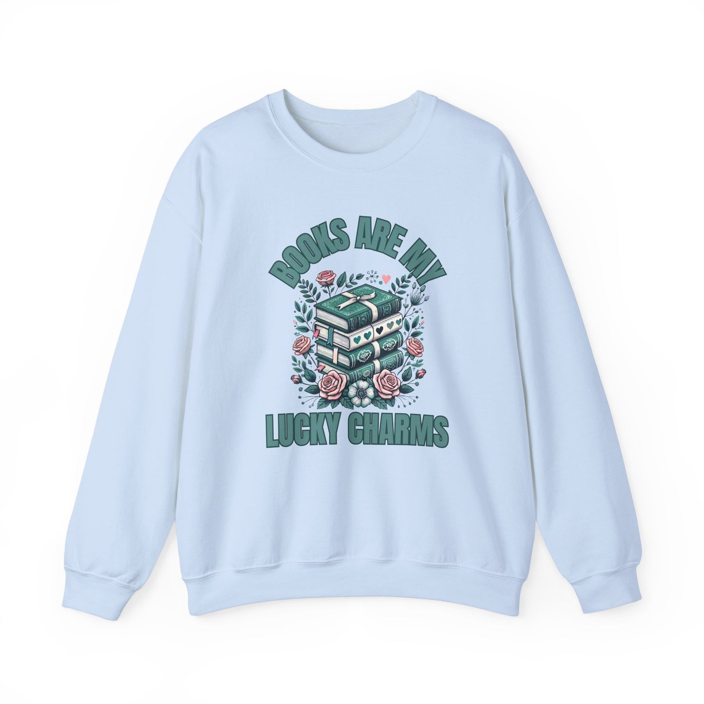Books are My Lucky Charms S. Patrick's  Day  Crewneck Sweatshirt