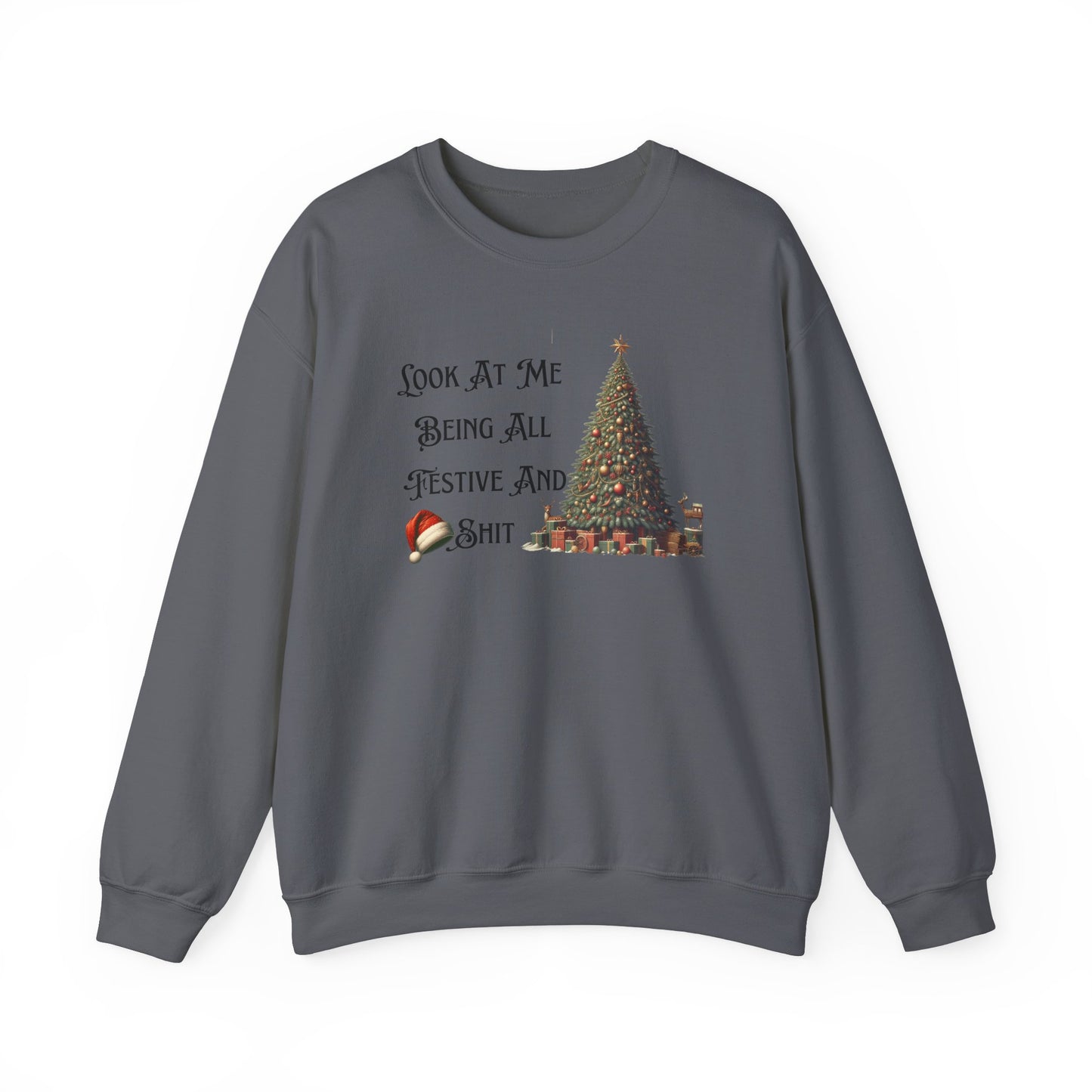 Funny Christmas Unisex Sweatshirt, Vintage Tree Design, Black Sheep Family Gift, Festive Holiday Shirt, Xmas Jumper