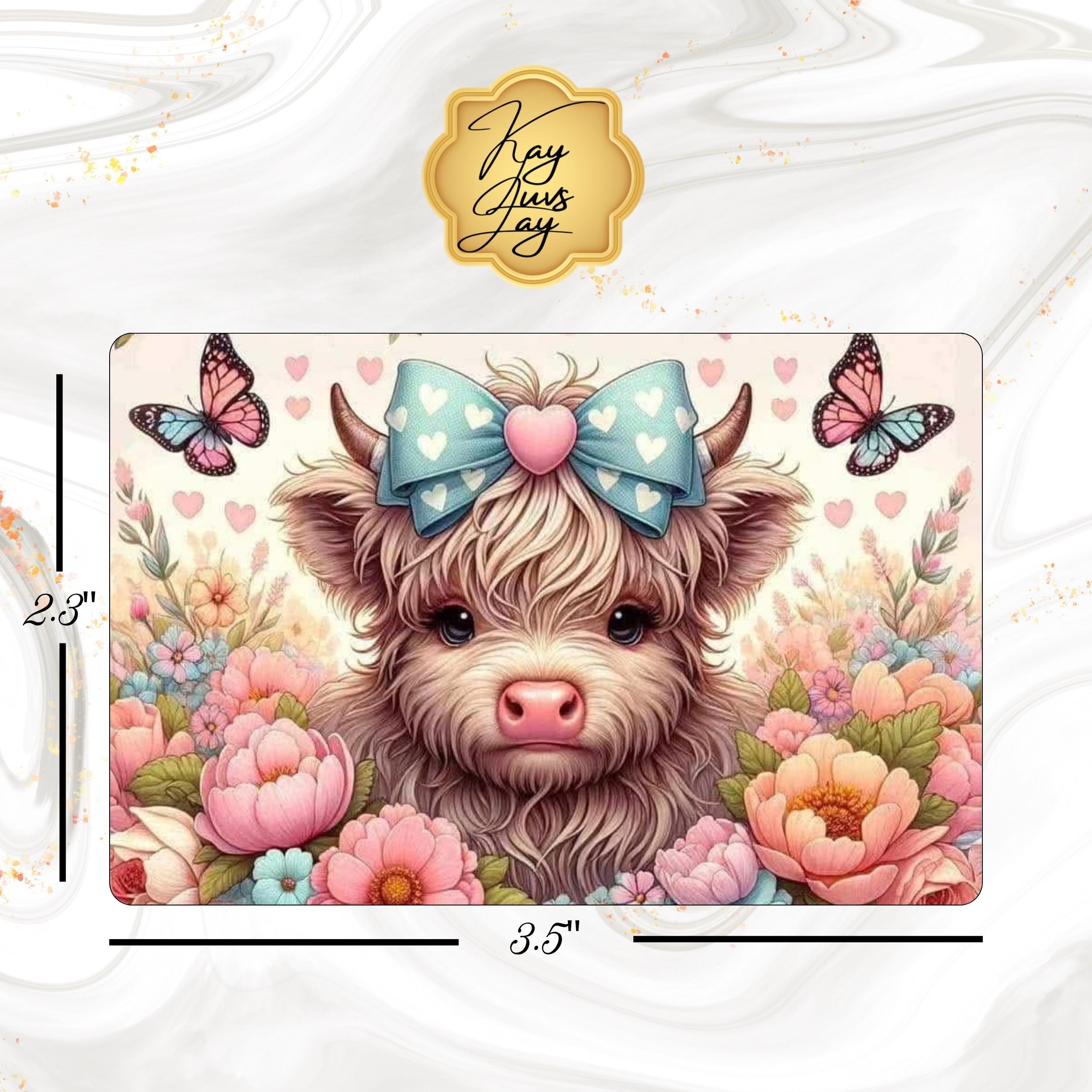 Cute Highland Cow Sublimated Fridge Magnet – Decorative Kitchen Magnet