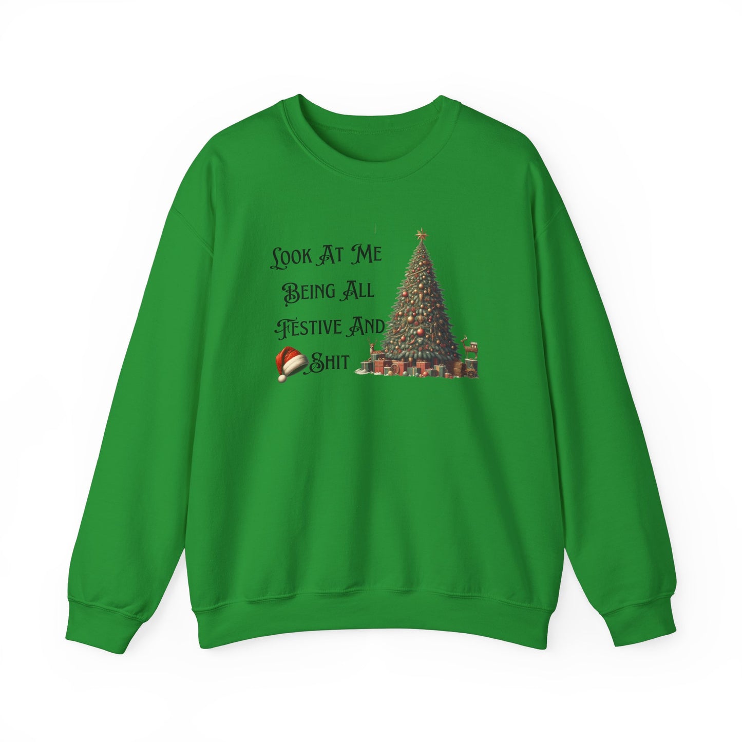 Funny Christmas Unisex Sweatshirt, Vintage Tree Design, Black Sheep Family Gift, Festive Holiday Shirt, Xmas Jumper