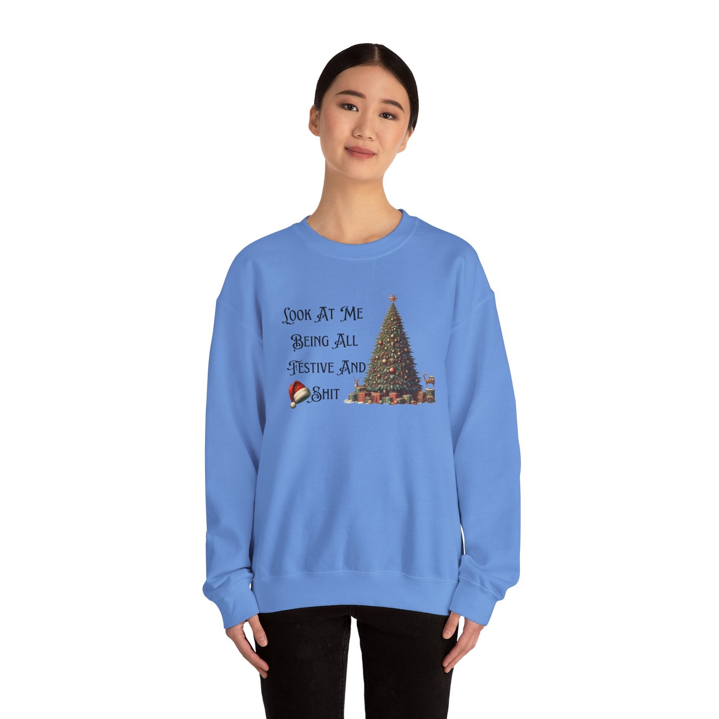 Funny Christmas Unisex Sweatshirt, Vintage Tree Design, Black Sheep Family Gift, Festive Holiday Shirt, Xmas Jumper