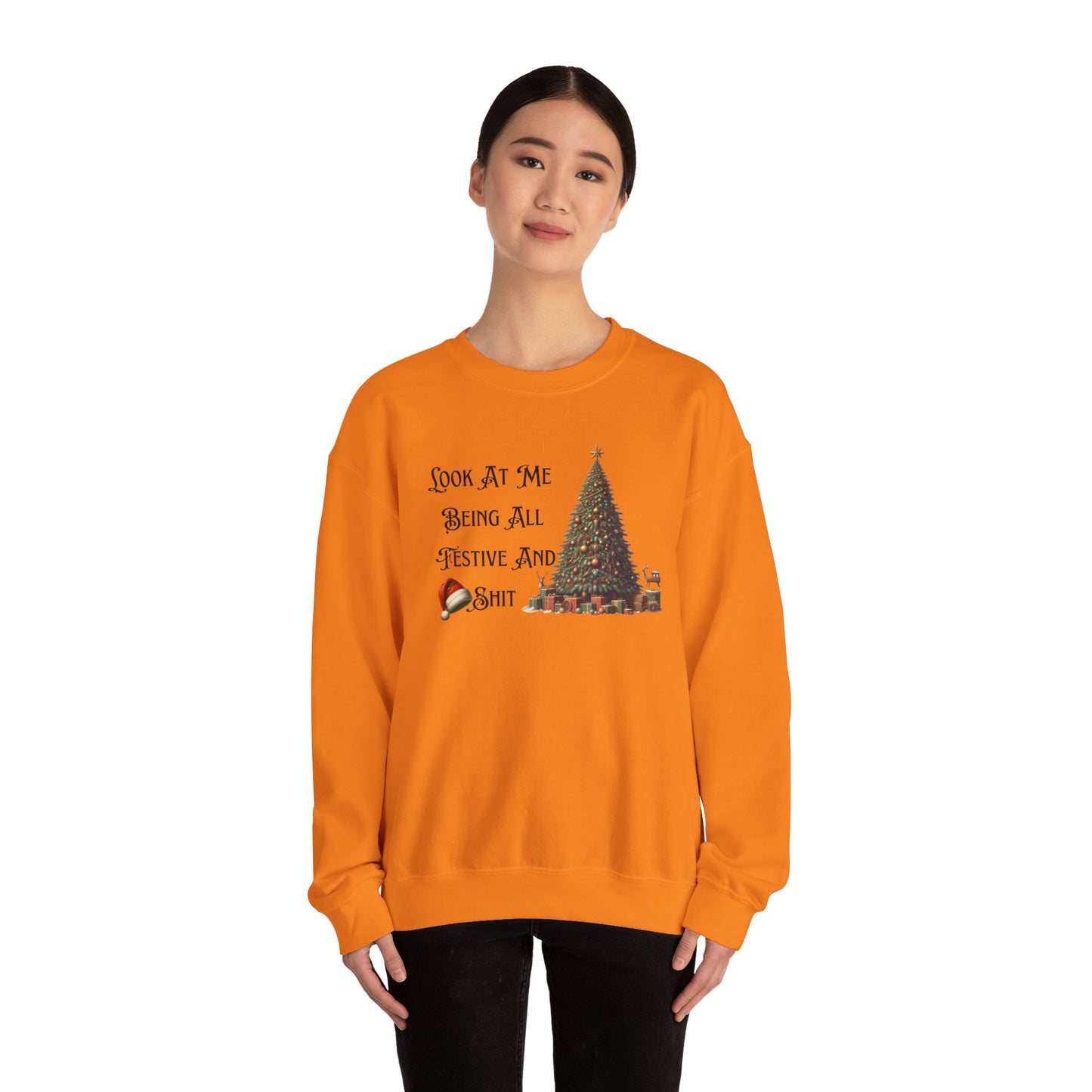 Funny Christmas Unisex Sweatshirt, Vintage Tree Design, Black Sheep Family Gift, Festive Holiday Shirt, Xmas Jumper