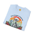 Skeleton Drinking Water T-Shirt — "Don't Forget to Hydrate and Mind Your Own Business" Retro Floral Tee