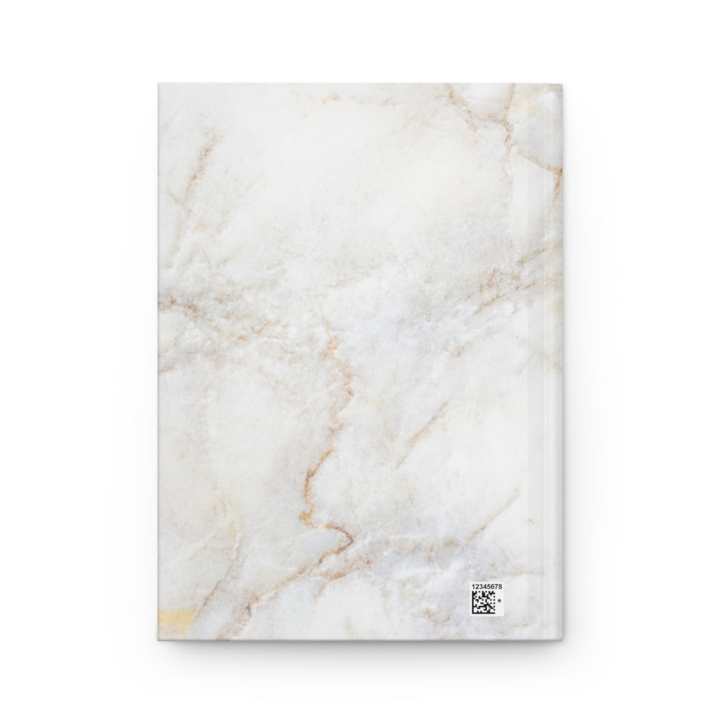 Hardcover Journal — Blooming Book Roses on Marble