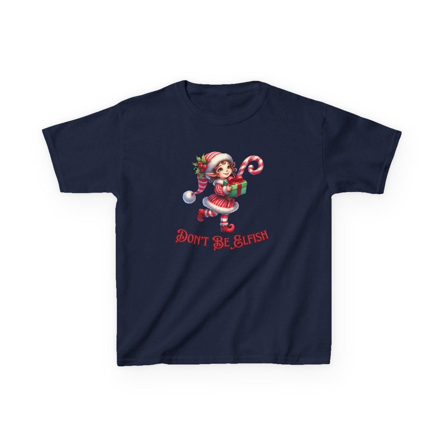 Kids Christmas Elf T-Shirt, Cute Holiday Tee, Don't be Elfish, Present, Elf Costume, Children's Clothing