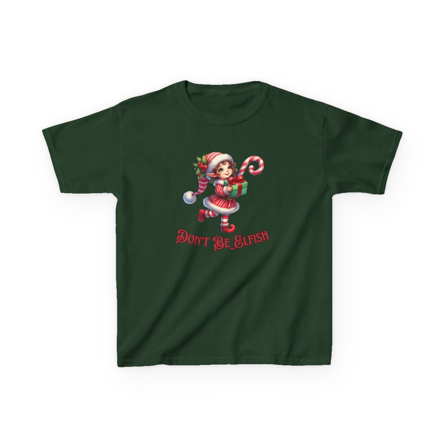 Kids Christmas Elf T-Shirt, Cute Holiday Tee, Don't be Elfish, Present, Elf Costume, Children's Clothing