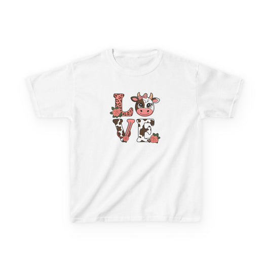 Copy of Kids Tee Cow Love Valentines Day Shirt