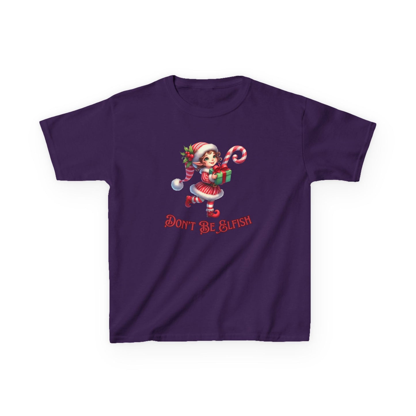 Kids Christmas Elf T-Shirt, Cute Holiday Tee, Don't be Elfish, Present, Elf Costume, Children's Clothing