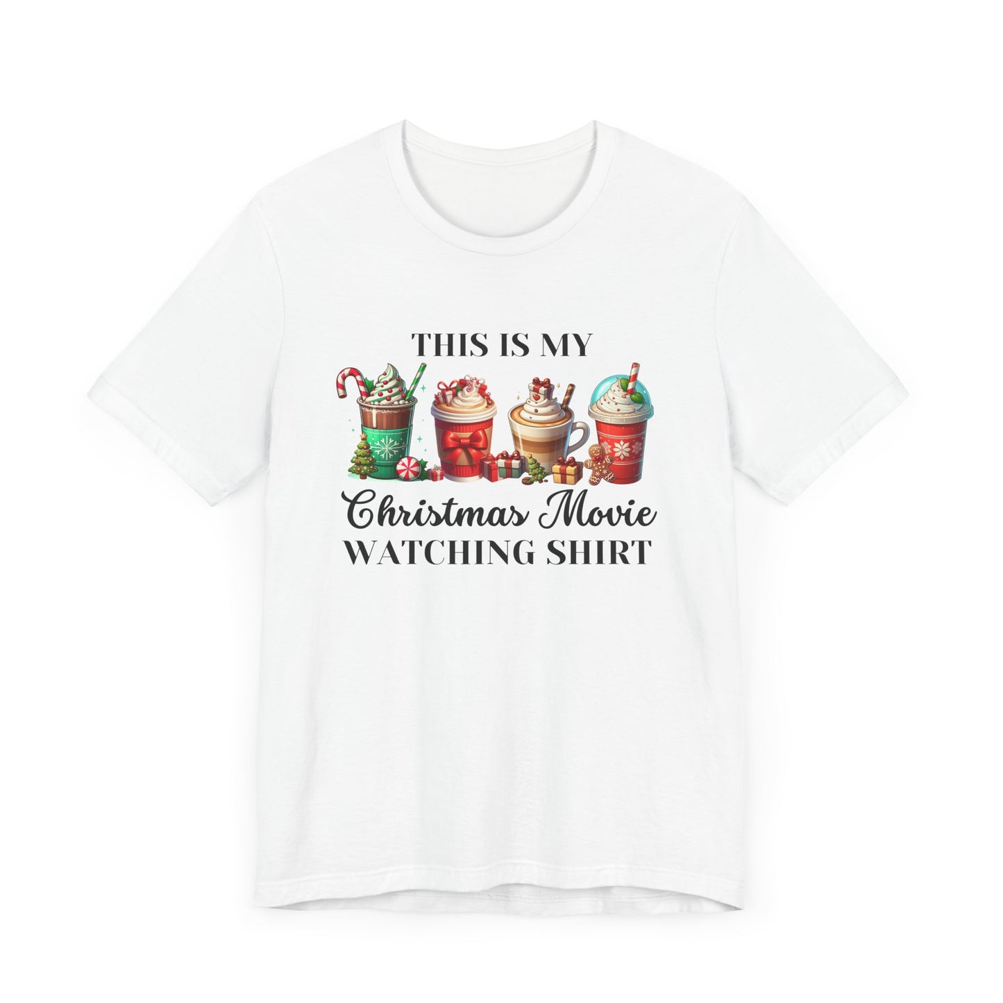 Christmas Movie Watching Tee - Festive Unisex Jersey T-Shirt